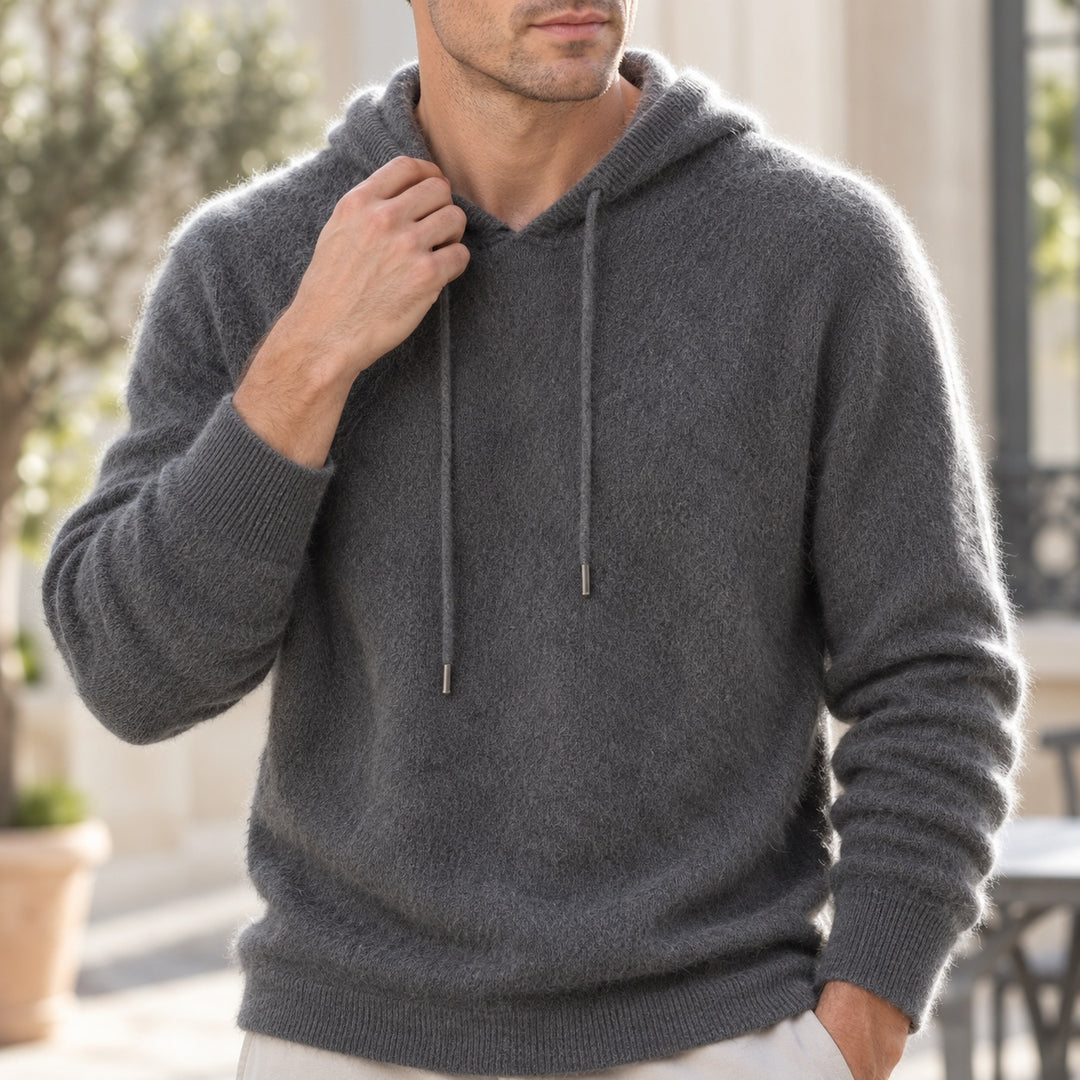 Fynch - Camisola com Capuz em Malha Cordão e Punhos Canelados