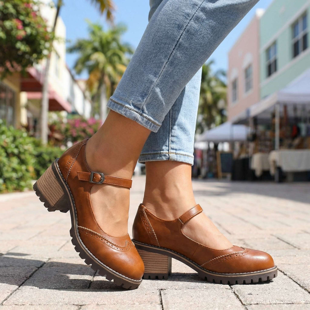 Bahar - Sapatos De Salto Alto Com Tiras Em T