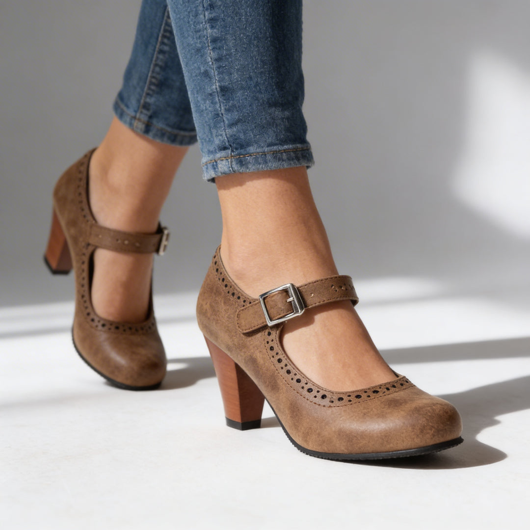 Oriana - Sapatos De Salto Alto Com Fivela Elegante