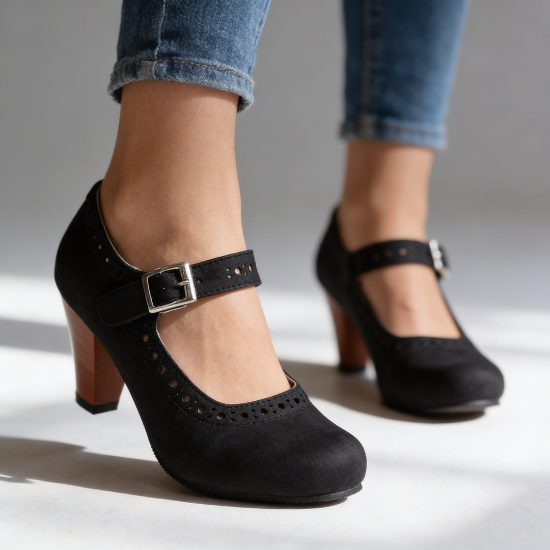 Oriana - Sapatos De Salto Alto Com Fivela Elegante