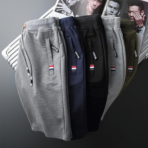Hary - Calções de Algodão Com Bolsos Com Fecho de Correr