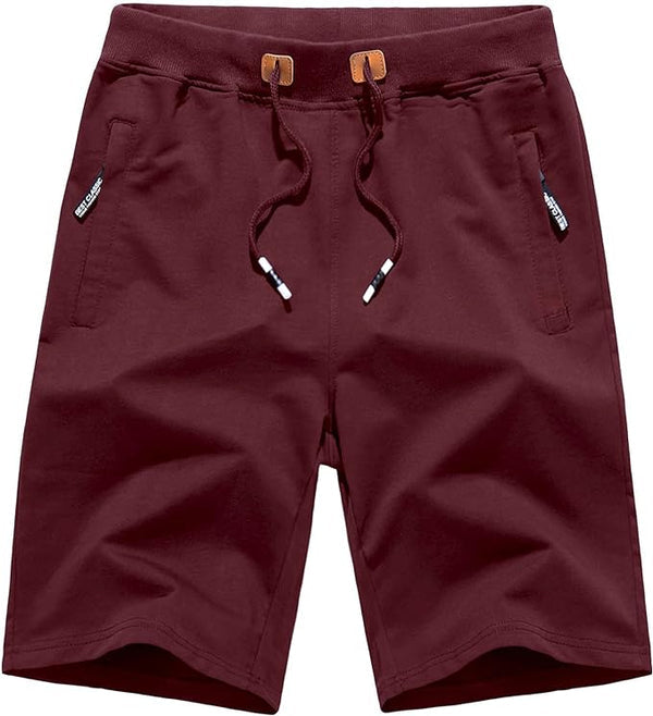 Hary - Calções de Algodão Com Bolsos Com Fecho de Correr