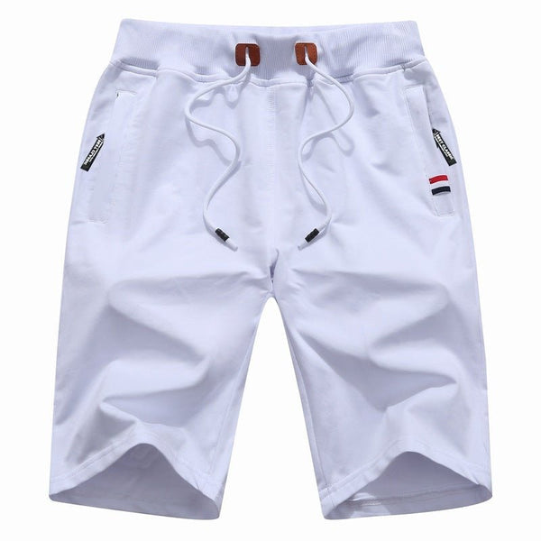 Hary - Calções de Algodão Com Bolsos Com Fecho de Correr