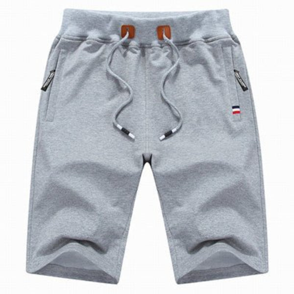 Hary - Calções de Algodão Com Bolsos Com Fecho de Correr