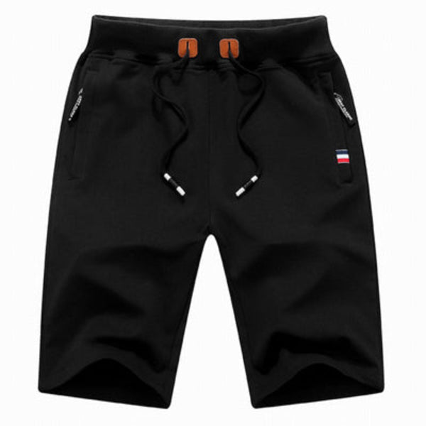 Hary - Calções de Algodão Com Bolsos Com Fecho de Correr