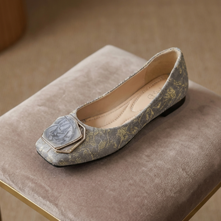 Roslin - Sapatos Rasos Com Fivela Texturada
