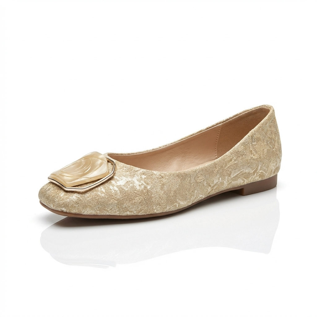 Roslin - Sapatos Rasos Com Fivela Texturada