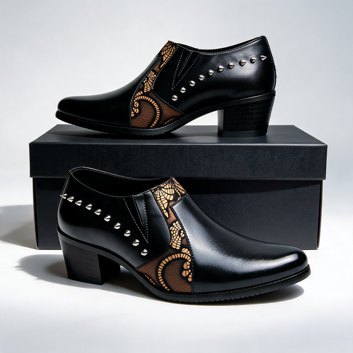 Vanderson - Sapatos De Salto Alto Com Biqueira Pontiaguda E Rebites