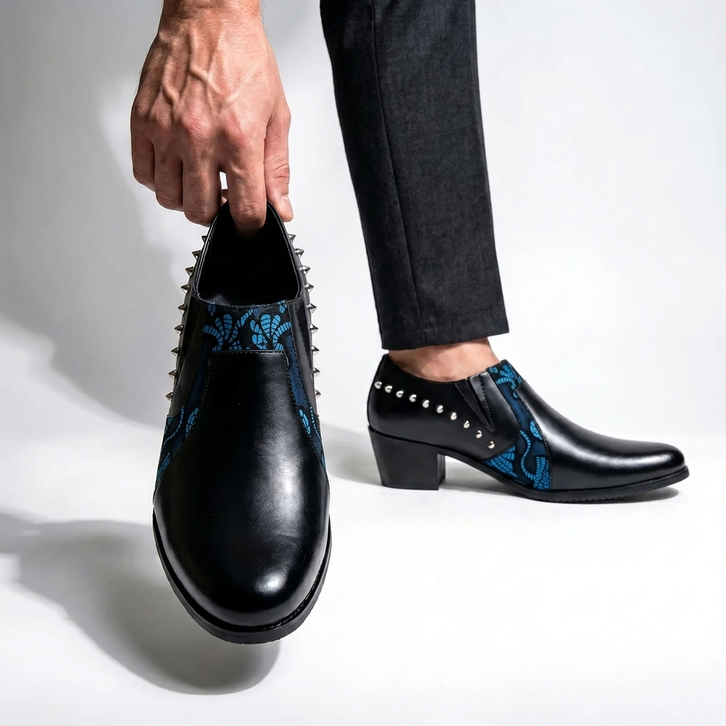 Vanderson - Sapatos De Salto Alto Com Biqueira Pontiaguda E Rebites