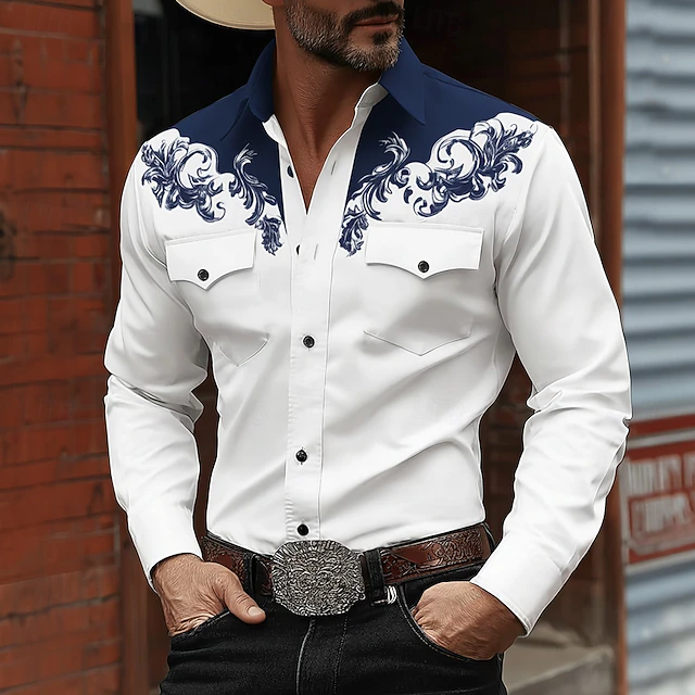Leif - Camisa Clássica De Estilo Western