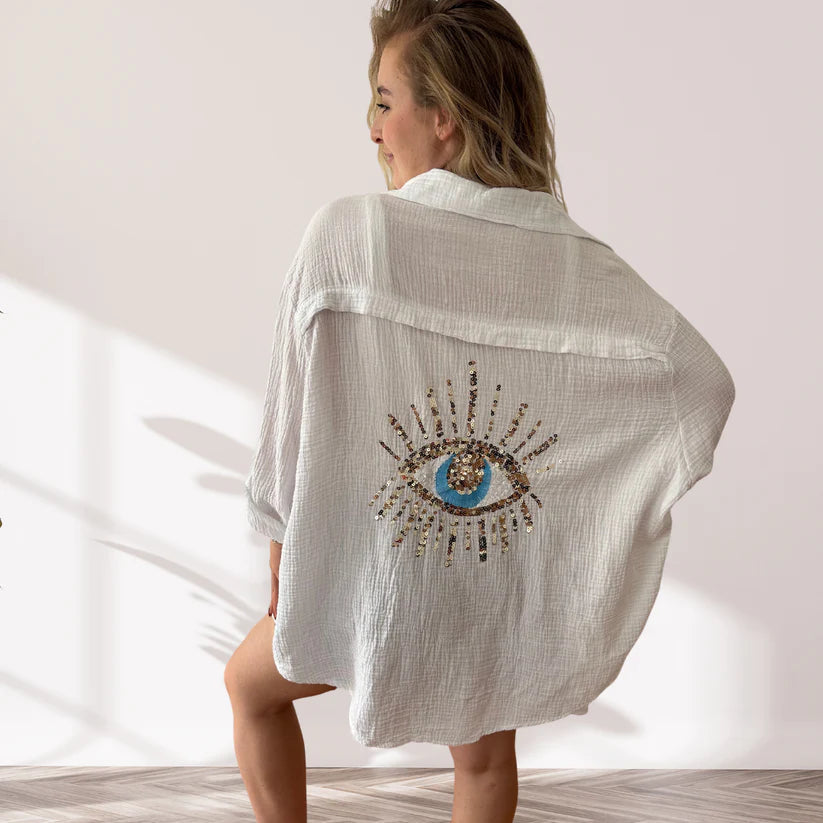 Eliza - Camisa de Algodão Oversized Hórus