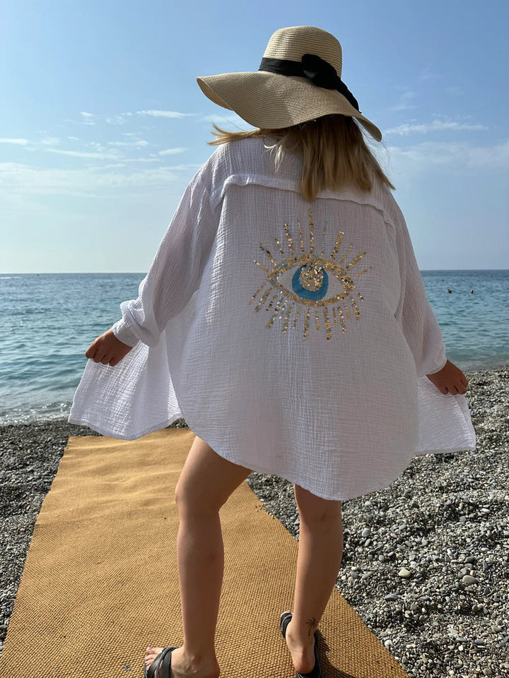 Eliza - Camisa de Algodão Oversized Hórus