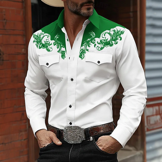 Leif - Camisa Clássica De Estilo Western