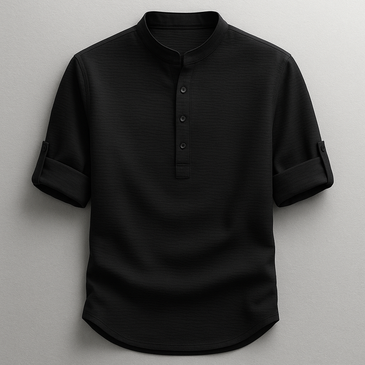Antero - Camisa de manga Comprida com Gola Henley
