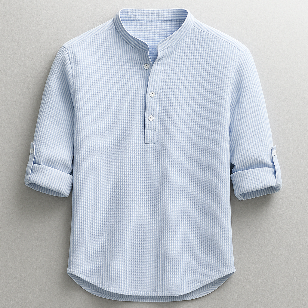 Antero - Camisa de manga Comprida com Gola Henley