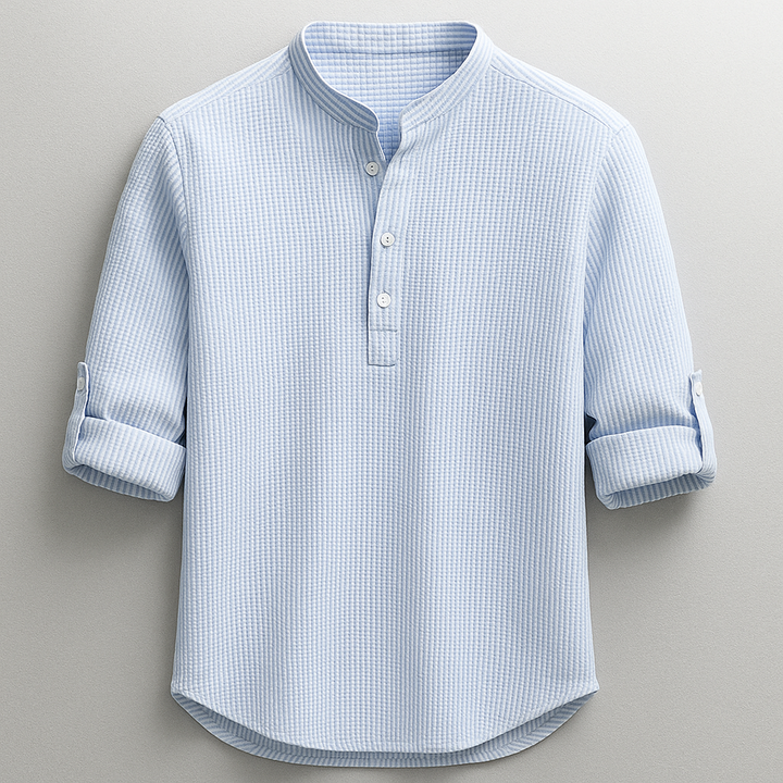 Antero - Camisa de manga Comprida com Gola Henley