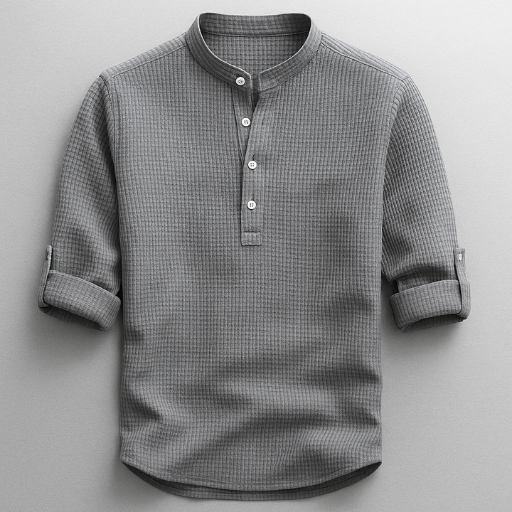 Antero - Camisa de manga Comprida com Gola Henley
