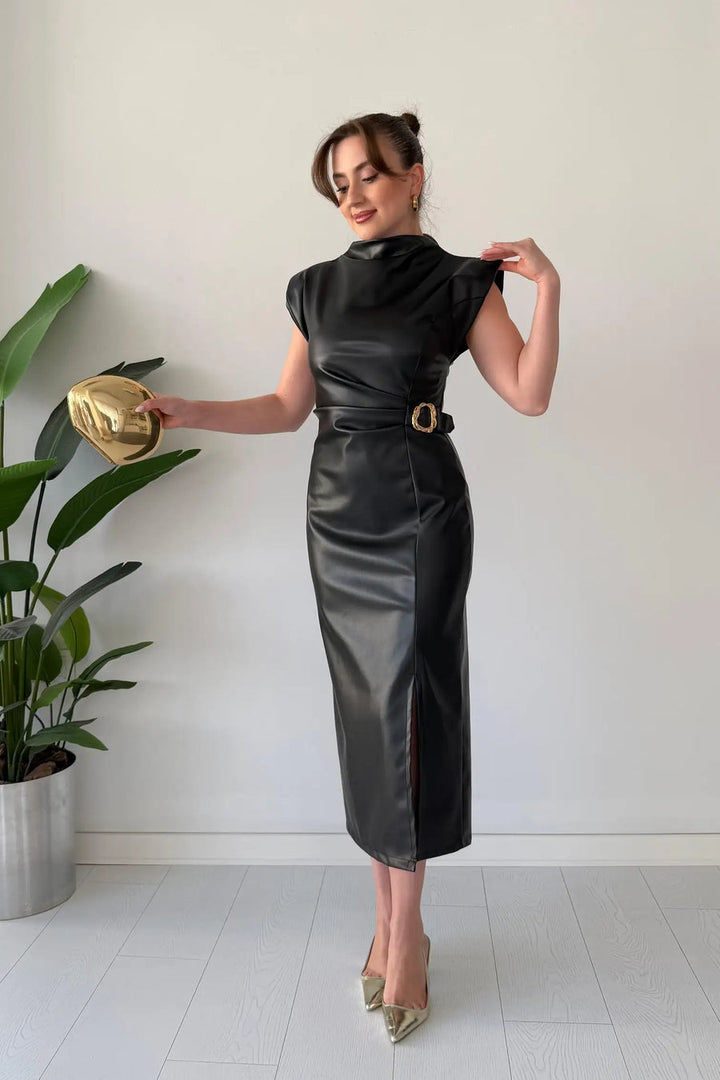 Claudine - Vestido Elegante Com Cinto