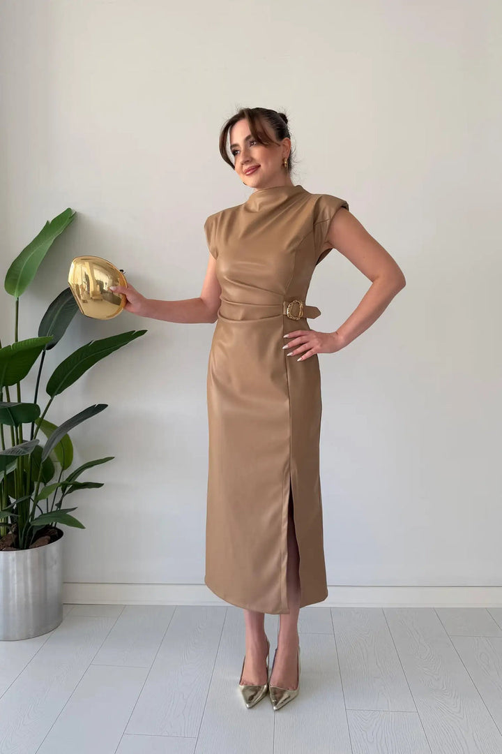 Claudine - Vestido Elegante Com Cinto