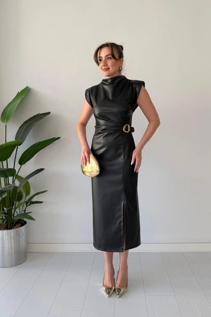Claudine - Vestido Elegante Com Cinto