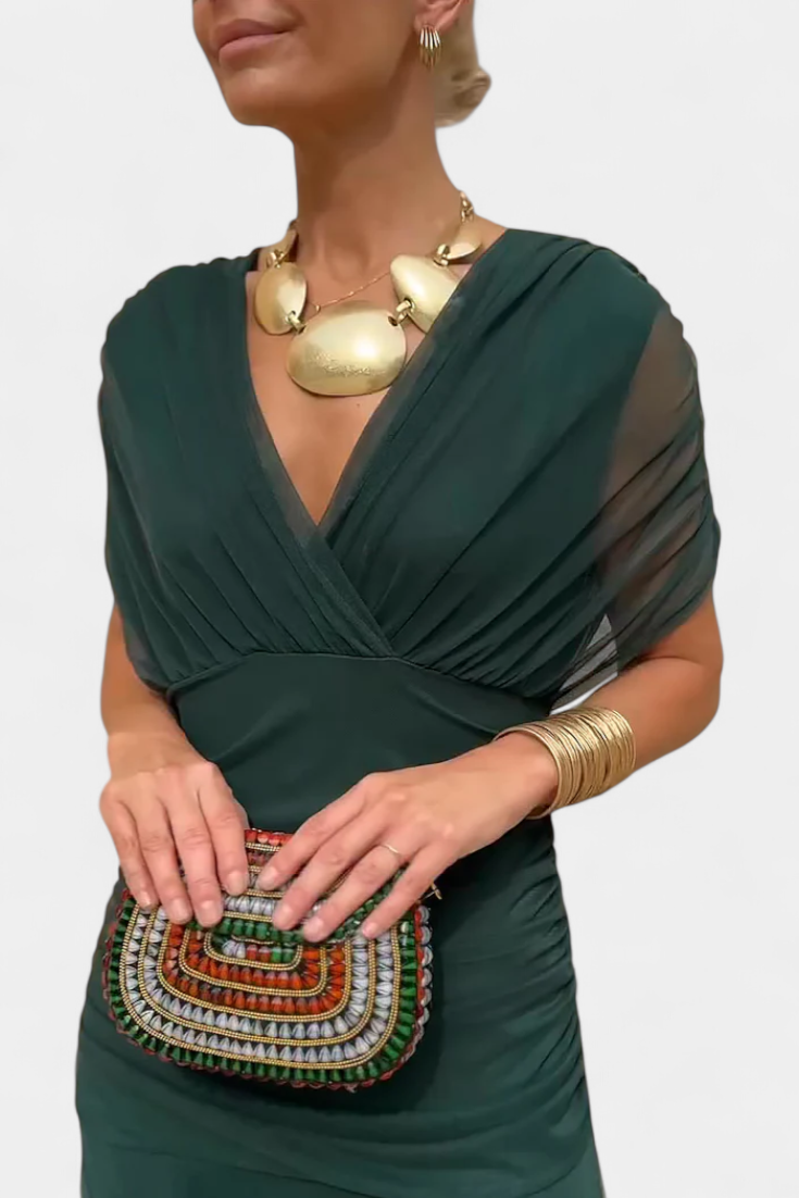 Lordanka - Vestido Comprido Com Decote Em V e Padrão Floral