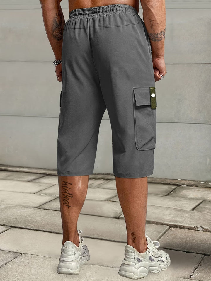 Burkus -  Calções Cargo Casuais Com Vários Bolsos