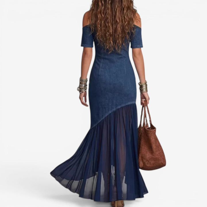 Lyttia - Vestido Longo Em Ganga