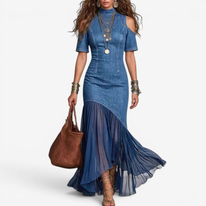 Lyttia - Vestido Longo Em Ganga