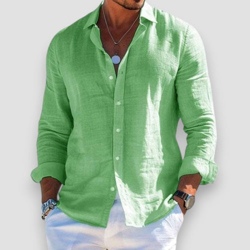 Edmur - Camisa De Verão Elegante De Manga Comprida