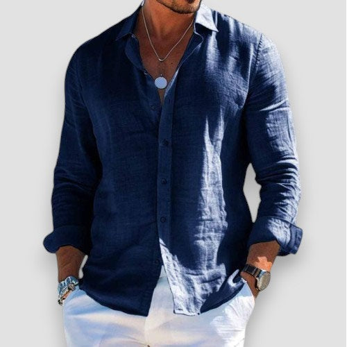 Edmur - Camisa De Verão Elegante De Manga Comprida