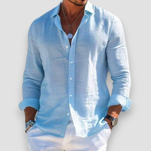 Edmur - Camisa De Verão Elegante De Manga Comprida