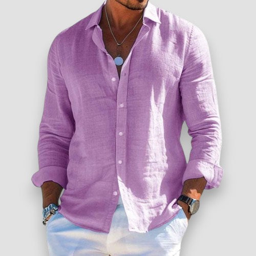 Edmur - Camisa De Verão Elegante De Manga Comprida