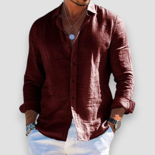 Edmur - Camisa De Verão Elegante De Manga Comprida