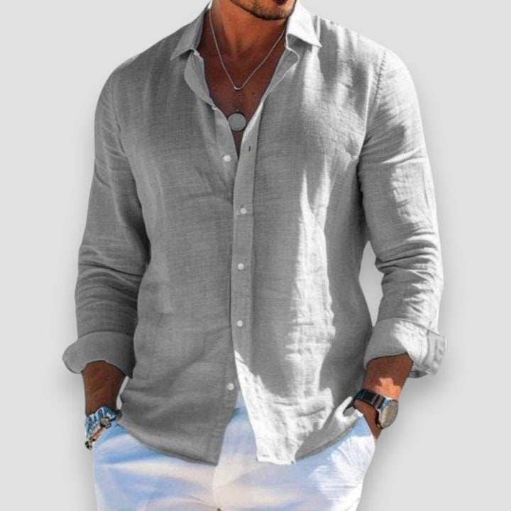 Edmur - Camisa De Verão Elegante De Manga Comprida
