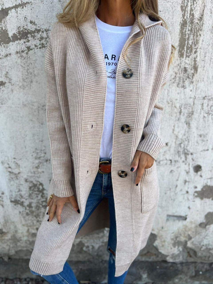 Kaitlin - Casaco de Malha Longo Elegante