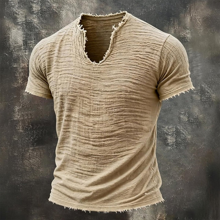 Pavel - T-shirt Vintage Com Decote Em V