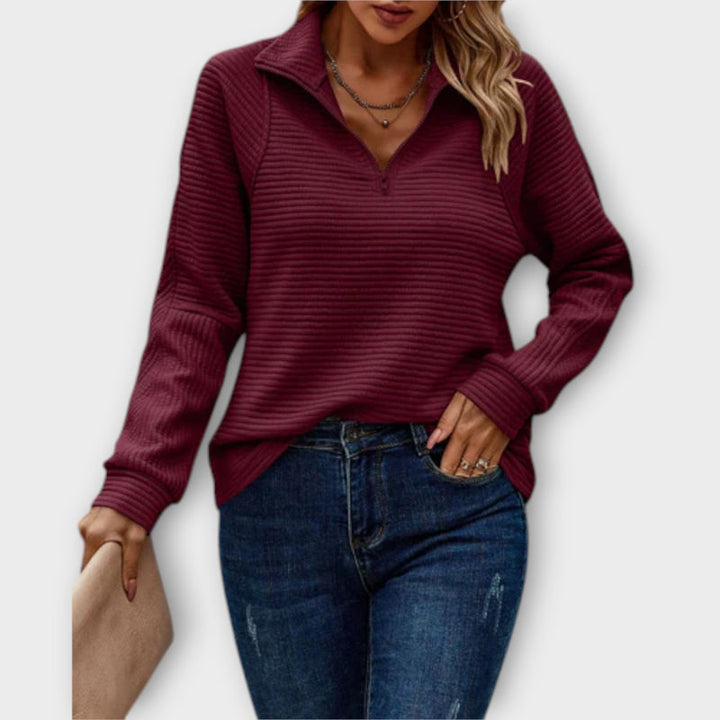Romena - Camisola Com Gola e Fecho