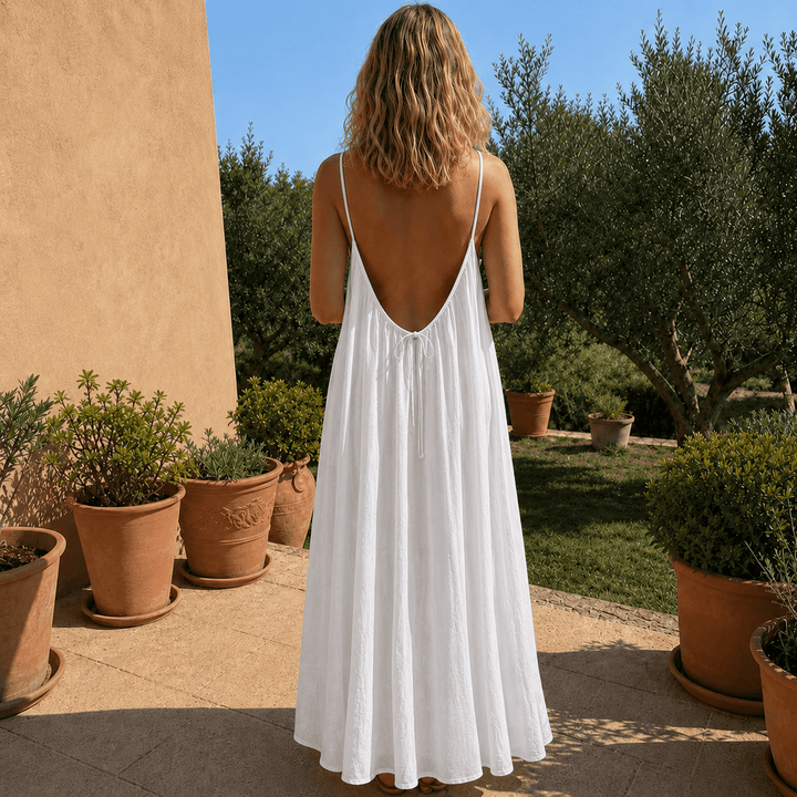 Diandra - Vestido Maxi Elegante Com Costas Descobertas