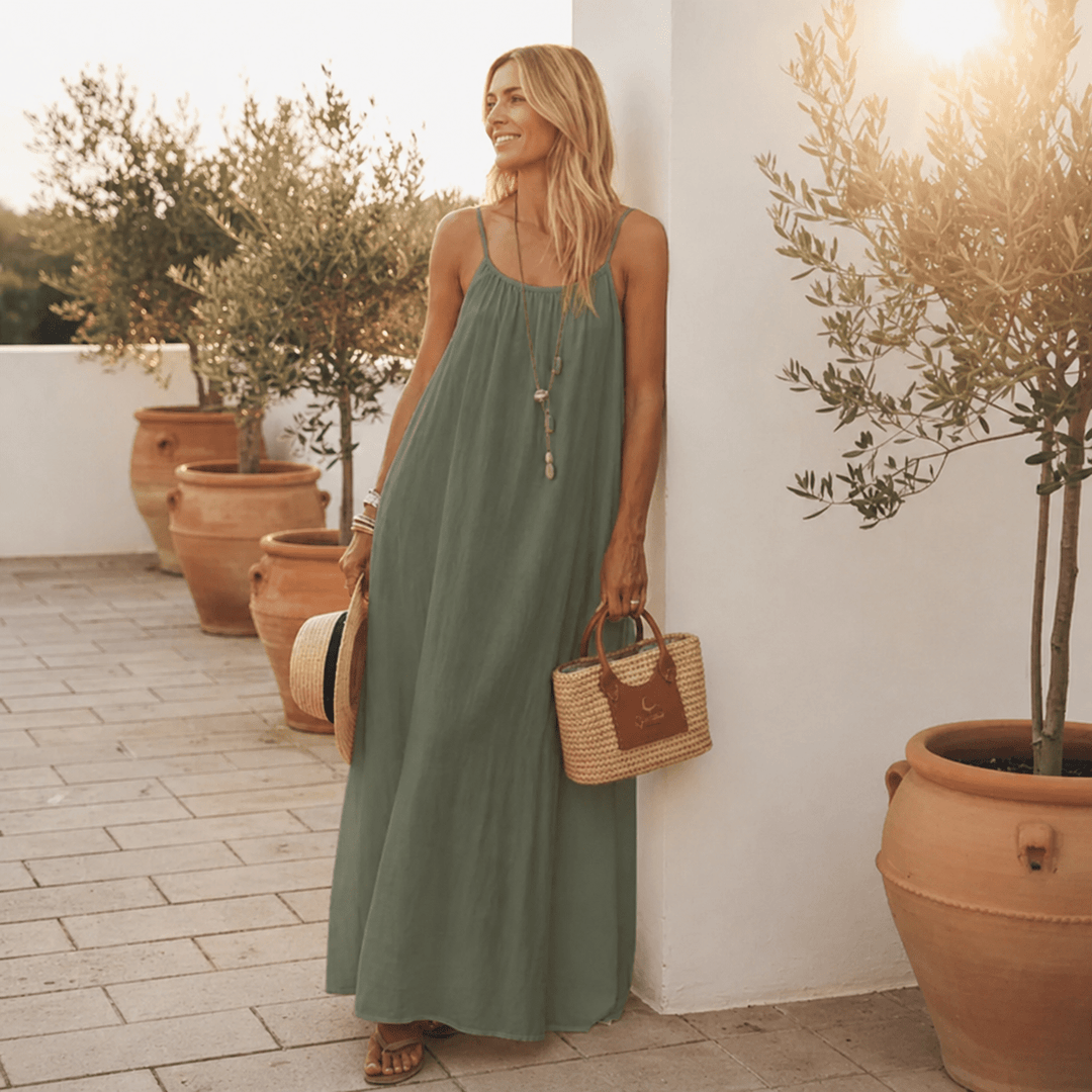 Diandra - Vestido Maxi Elegante Com Costas Descobertas