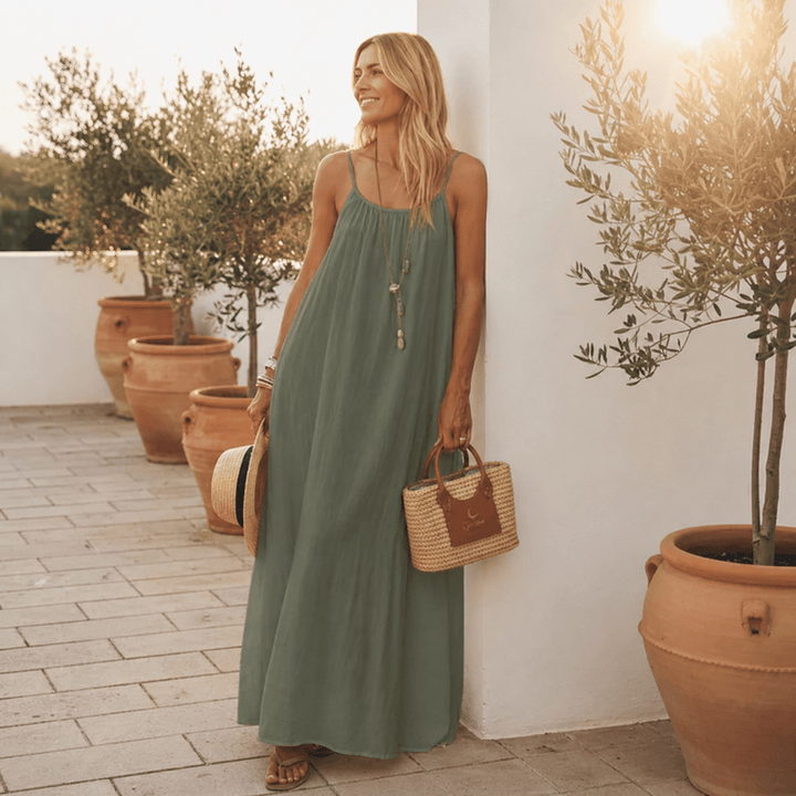 Diandra - Vestido Maxi Elegante Com Costas Descobertas