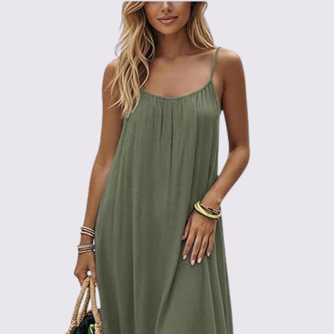 Diandra - Vestido Maxi Elegante Com Costas Descobertas