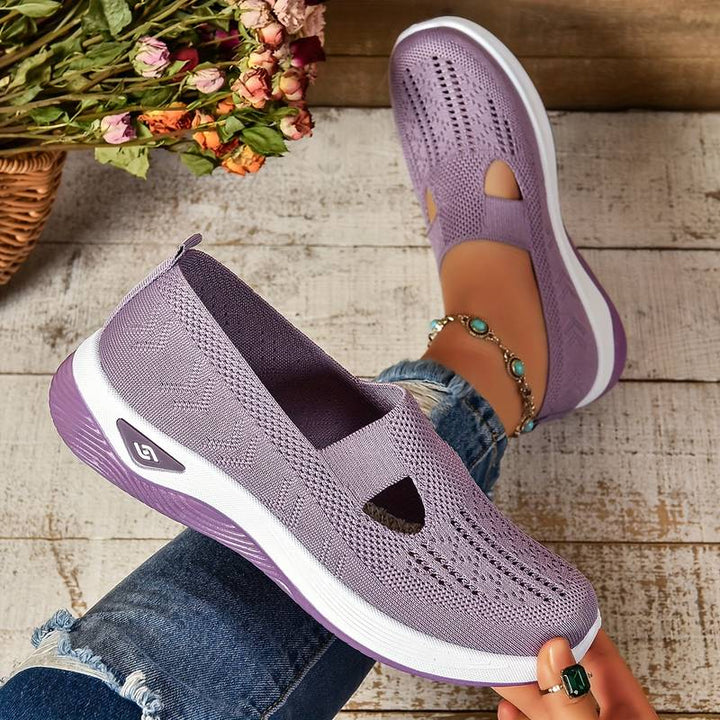 Haniya - Ténis Slip on Em Malha Respirável