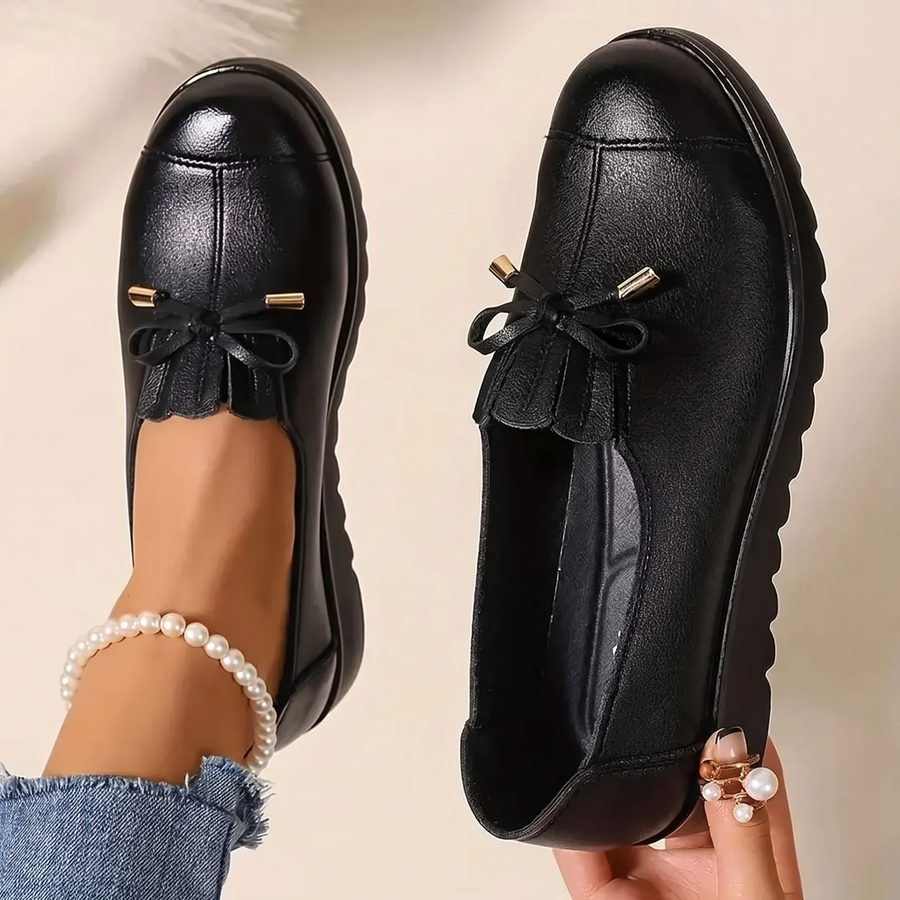 Chelina - Mocassins Com Sola Em Cunha Grossa