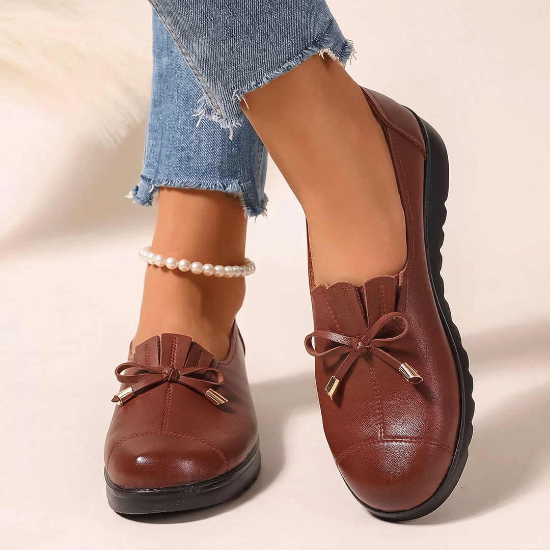 Chelina - Mocassins Com Sola Em Cunha Grossa
