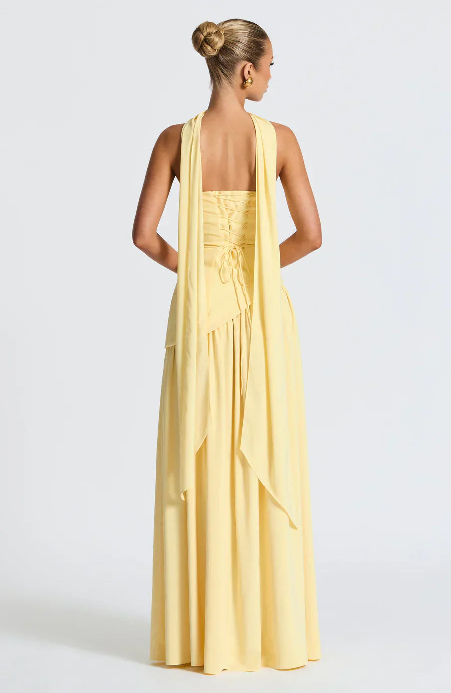 Zalfaa - Vestido Longo Elegante Sem Mangas