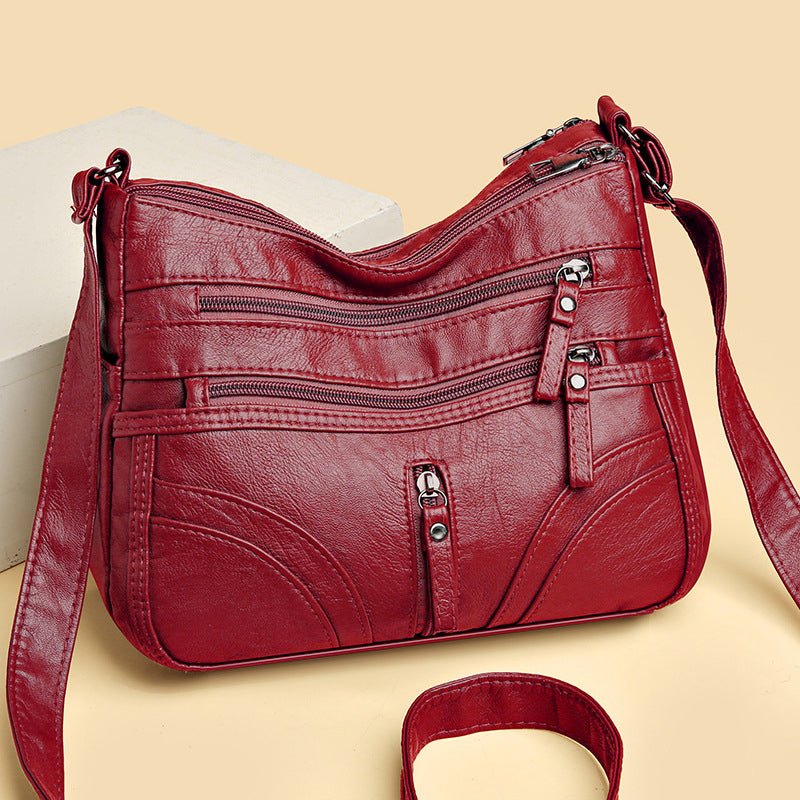 Brendiena - Mala Casual Vintage em Pele