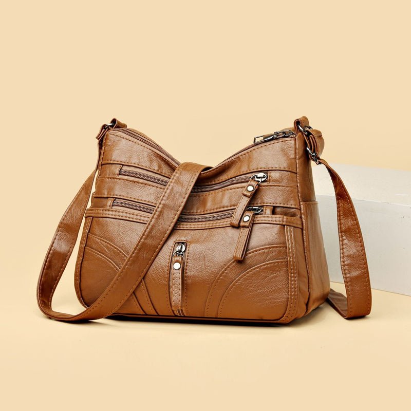 Brendiena - Mala Casual Vintage em Pele