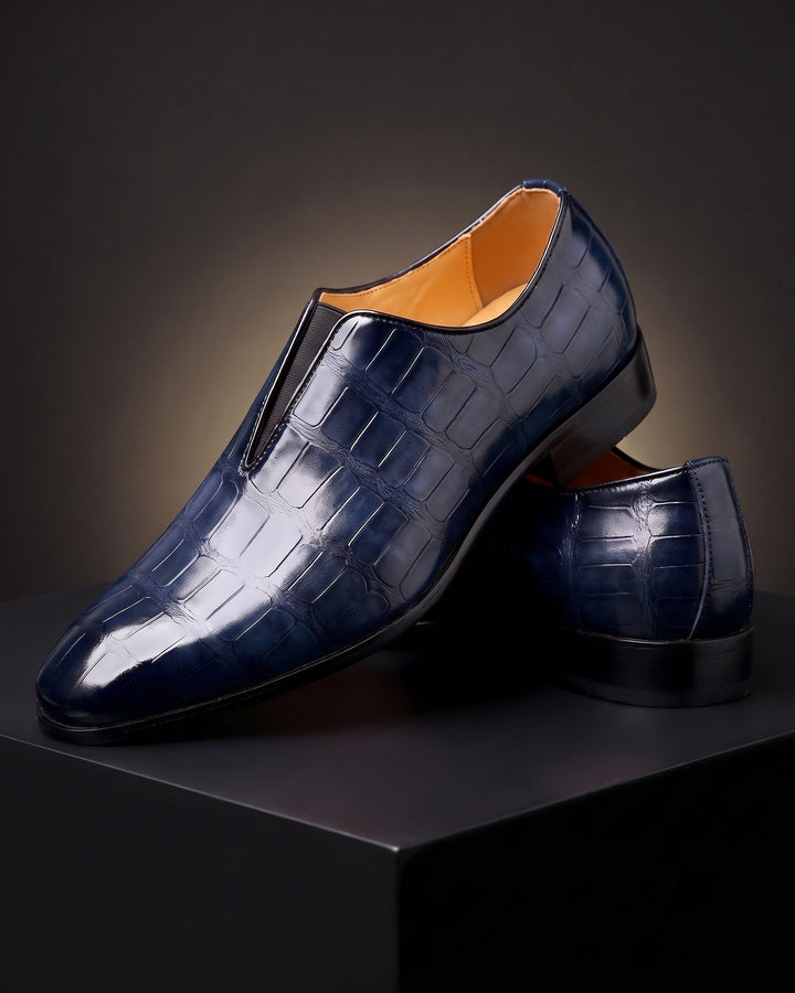 Amphon - Mocassins Com Textura de Crocodilo e Ajuste Sem Atacadores