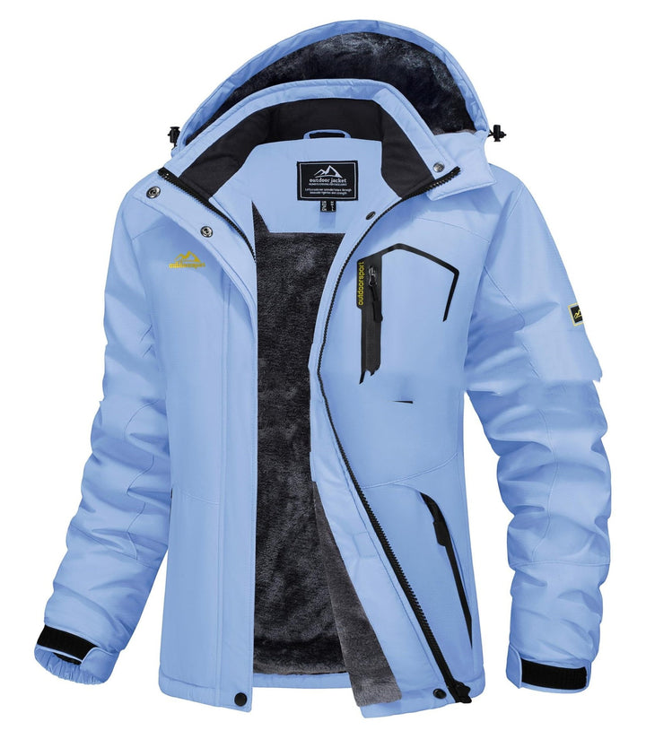 Jerieka - Casaco De Inverno Com Capuz E Forro Polar