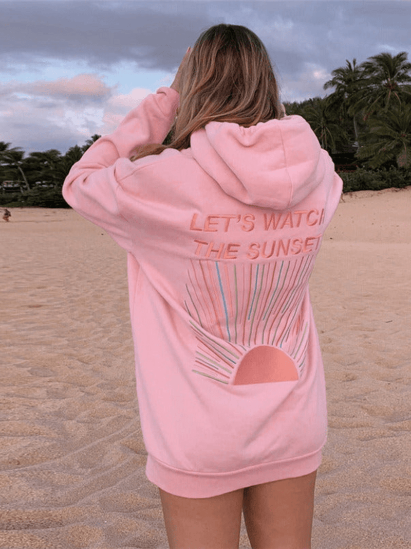 Norvile - Moletom Com Capuz Pôr Do Sol na Moda